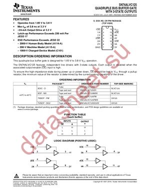 SN74ALVC125DG4 datasheet  